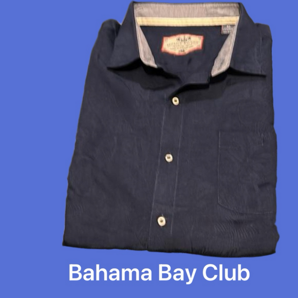 Bahama Bay Club (XL) NWOTs Button down casual Rayon/Polyester Shirt Soft/Silky - Picture 1 of 5